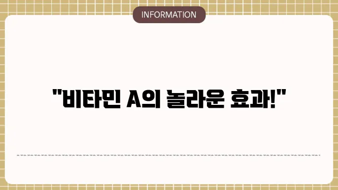 비타민a 영양제 추천