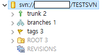 svn trunk, branches, tags 생성하기 (with svn:E160013)