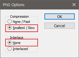 png 옵션