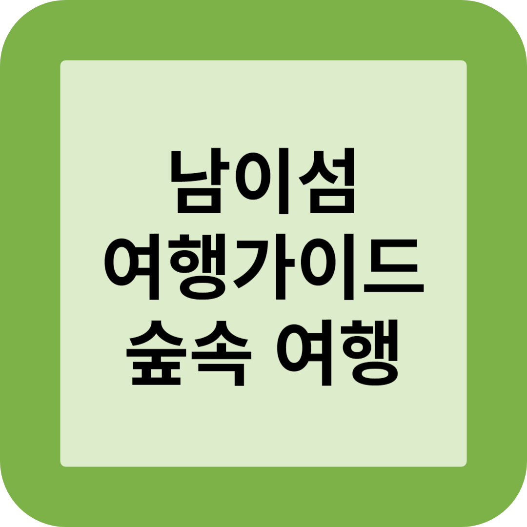 남이섬 여행 가이드: 푸른 호수와 신비로운 숲속 여행