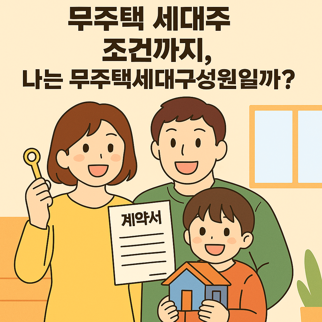 세대주 뜻부터 무주택 세대주 조건까지, 나는 무주택세대구성원일까?