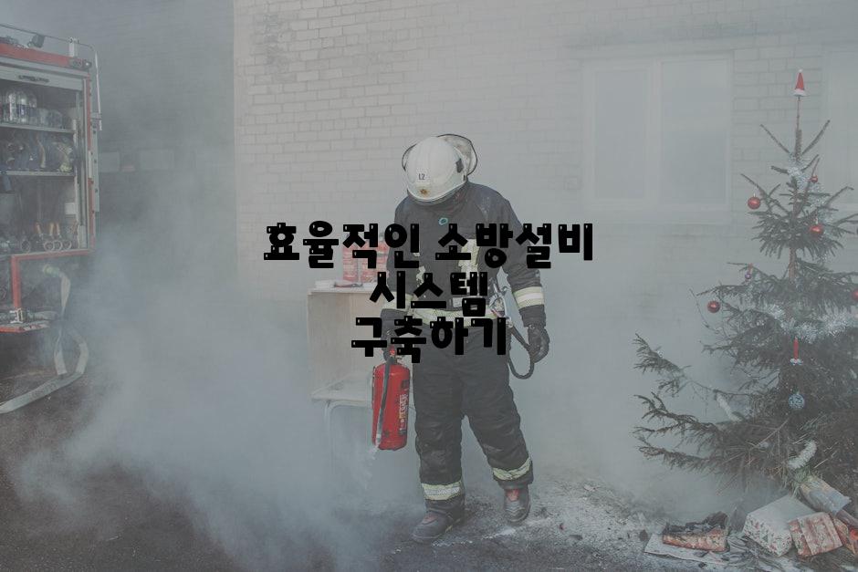 효율적인 소방설비 시스템 구축하기