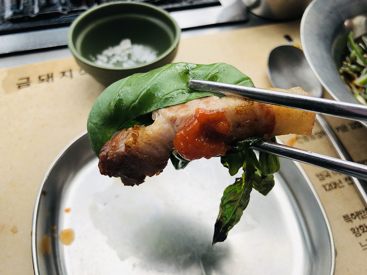 약수역 금돼지식당 바질쌈