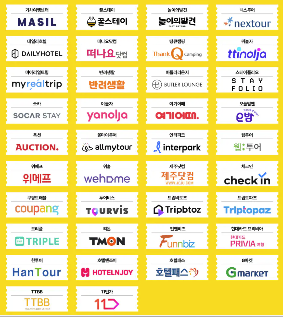 대한민국-온라인-여행사들