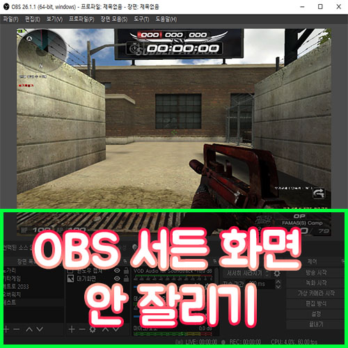  서든어택 OBS 안 잘리게 하는 방법