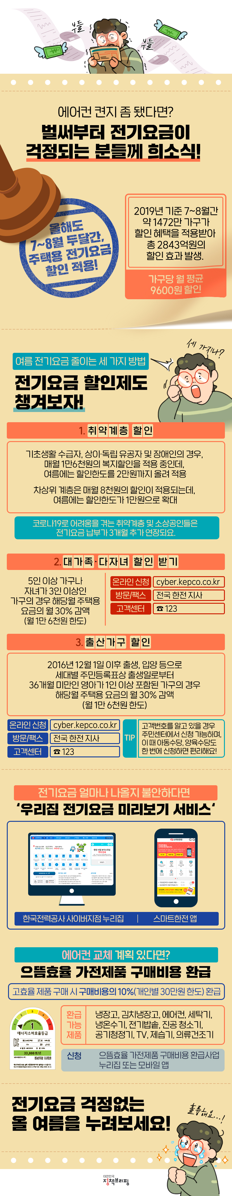  올 여름도 전기요금 할인제도 챙겨보자!