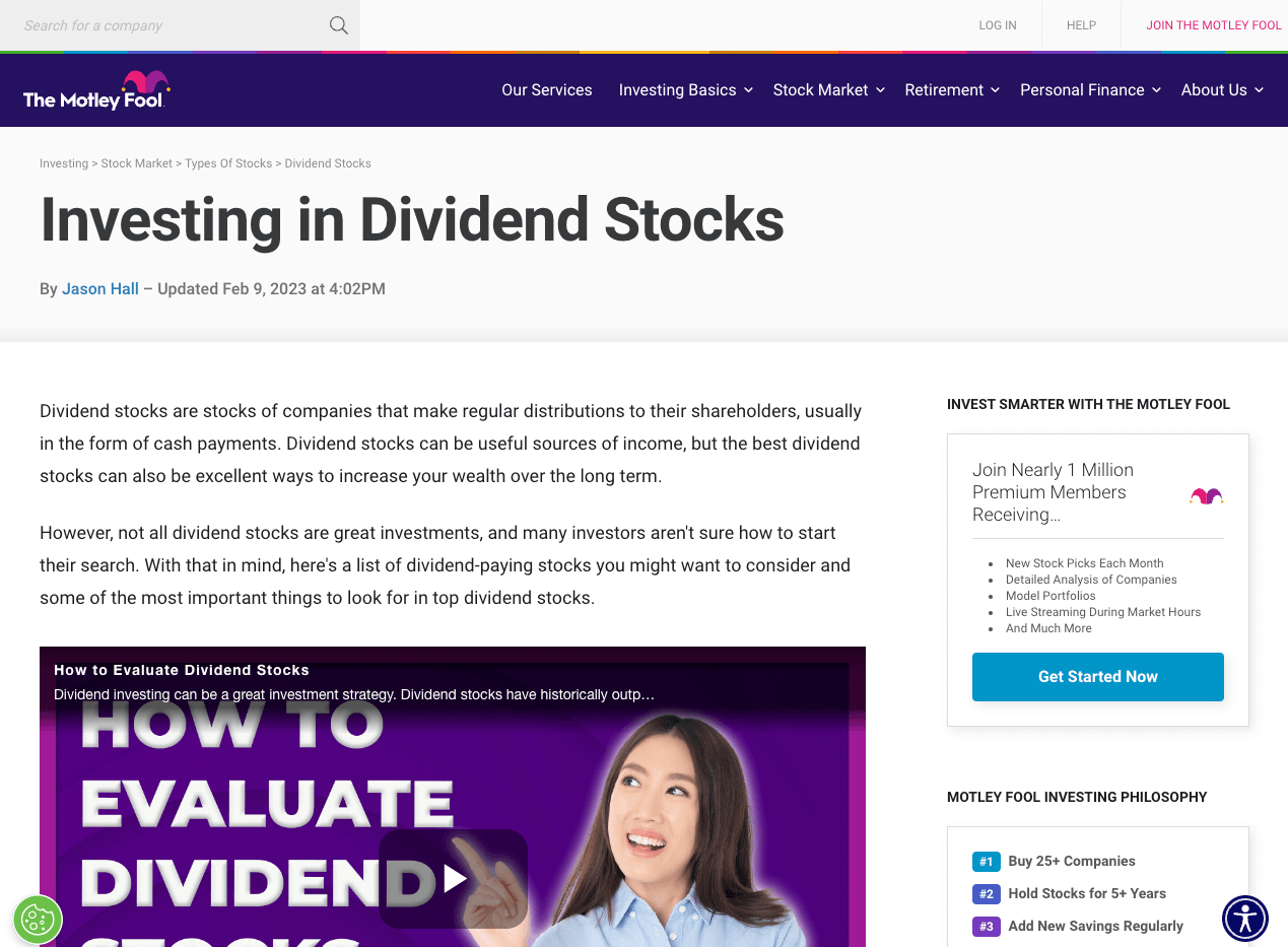 The Mothey Fool Dividend