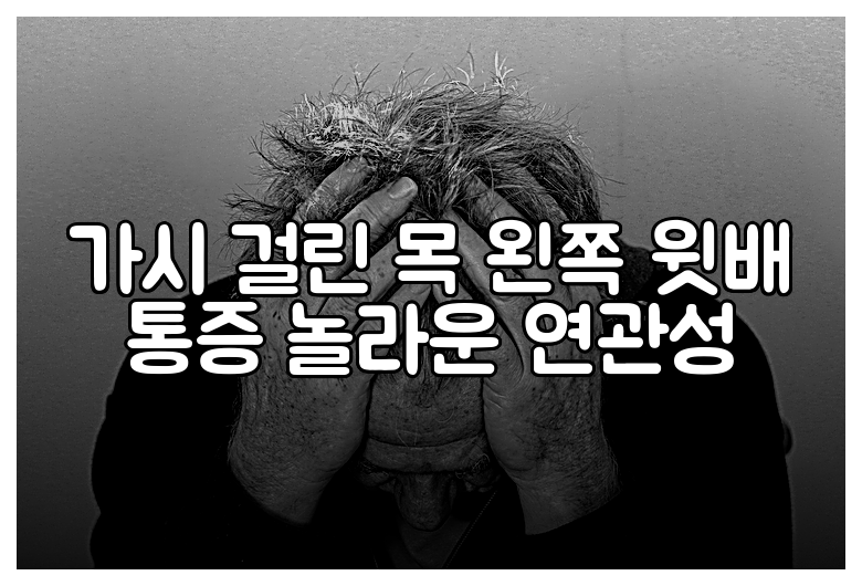 가시 걸린 목 왼쪽 윗배 통증 놀라운 연관성