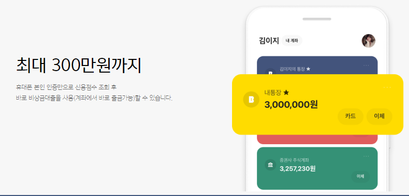 카카오뱅크 비상금대출 금리 및 신청방법, 한도, 신용등급 영향 총정리