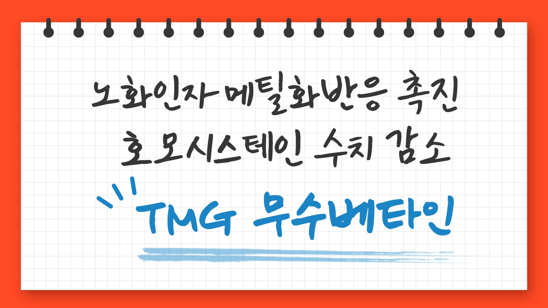  노화인자 메틸화반응 촉진, 호모시스테인 수치 감소에 필요한 간 영양제 TMG(트리메틸글리신)의 효능