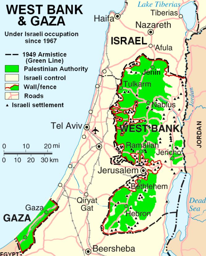 이스라엘-팔레스타인-분쟁지역