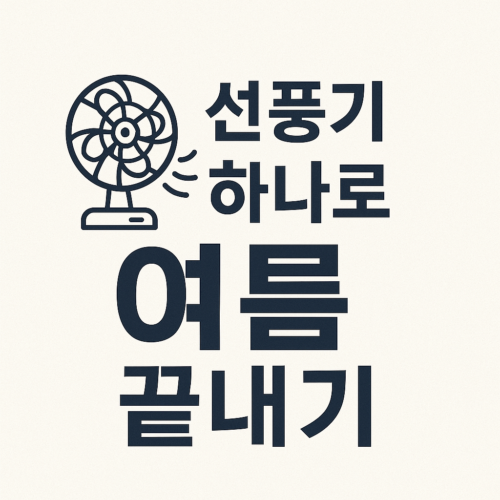 선풍기 하나로 여름 끝내기