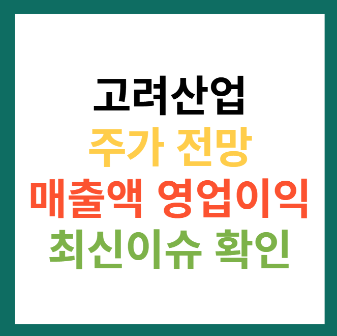 고려산업 주가 전망