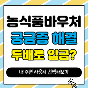 농식품 바우처 사용 고객의 자주묻는 질문을 요약한 포스팅의 쌈네일