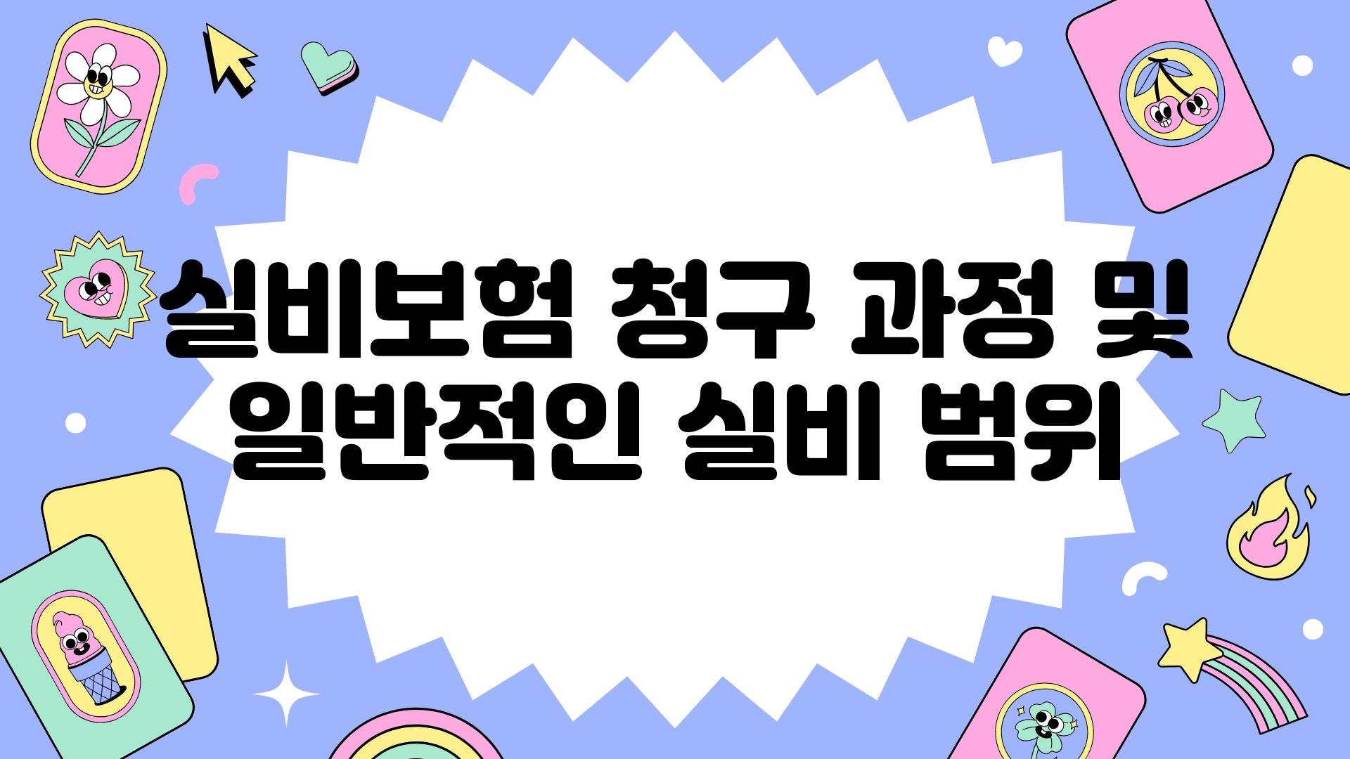 실비보험 청구 과정 및 일반적인 실비 범위