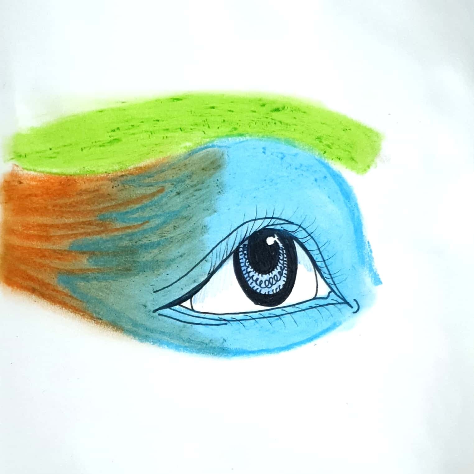  Colorful Eye Makeup 컬러풀 아이 메이크업 / 일러스트 그림 드로잉 / 눈 그리기