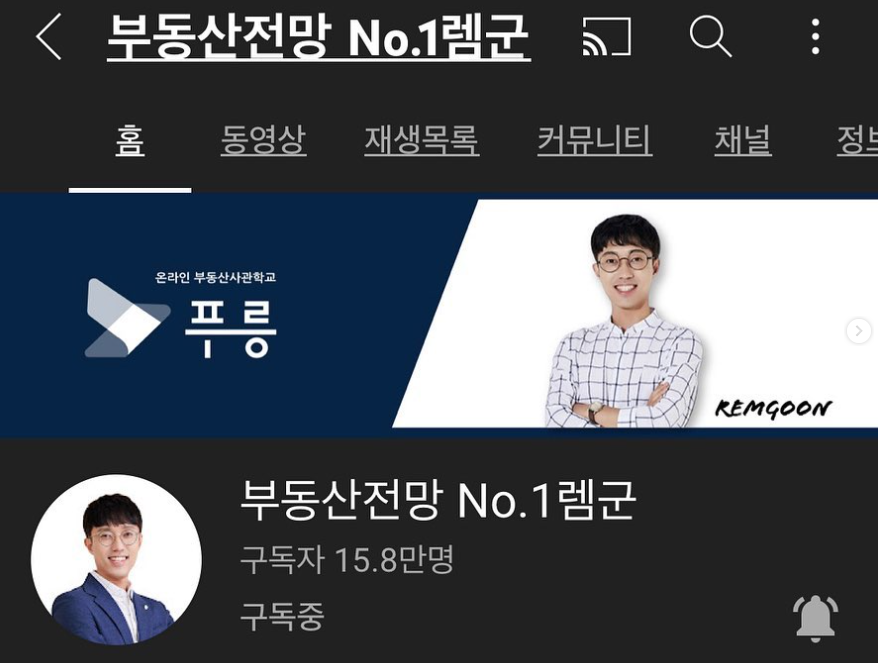  유튜버 렘군 - 부동산 초보가 꼭 알아야하는 부동산 타이밍 투자법(이론편)