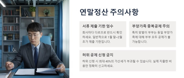 연말정산 주의사항 ppt이미지