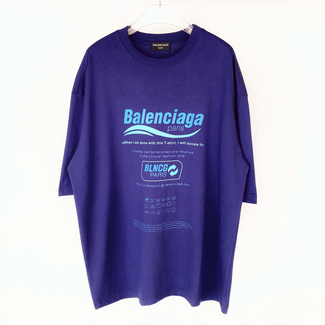  [BALENCIAGA] 발렌시아가 드라이 크리닝 반팔 티셔츠 651795 TKVF8 3866