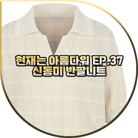  현재는 아름다워 37회 신동미 반팔니트 :: 캐리스노트 트위드조직 카라 반팔 니트 : 심해준 패션