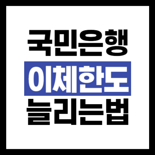 국민은행-이체한도-늘리는법