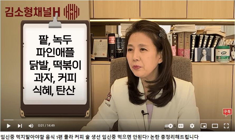 유튜브-김소형-채널-화면