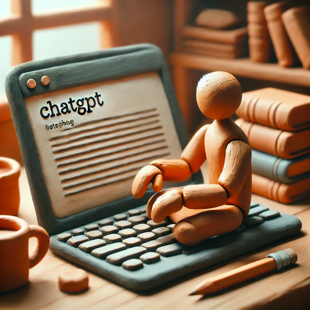 ChatGPT를 활용해 글을 작성하고 있는 모습