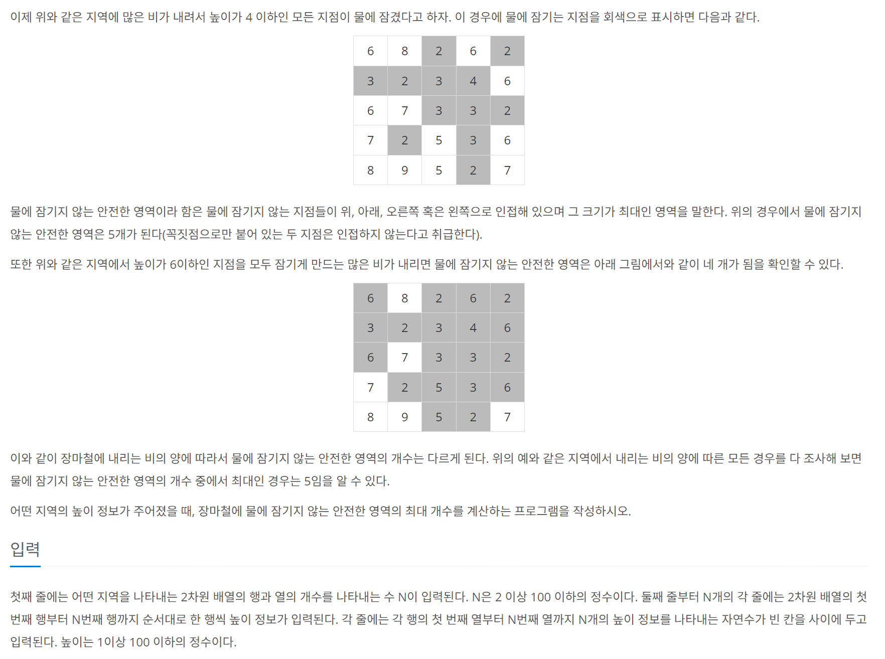โ
BFS&DFS Upper-Intermediate I - 16 Solvedโ
- undefined - undefined - โ
2468 ์์ ์์ญ โ
โ
BFS&DFS Upper-Intermediate I - 16 Solvedโ
- undefined - undefined - โ
2468 ์์ ์์ญ โ