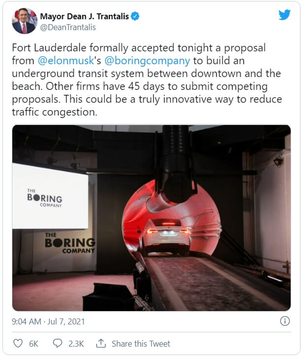 일론 머스크의 플로리다 터널 계획 및 문제점 VIDEO:Elon Musk wants to dig a tunnel in Florida. What could go wrong?