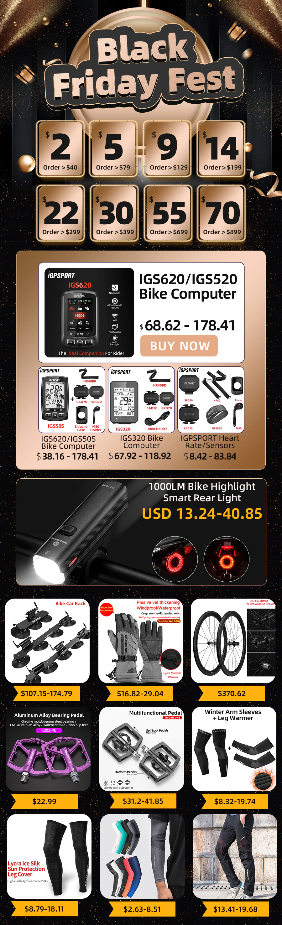  ROCKBROS 1000LM 자전거 라이트 전면 램프 USB 충전식 LED 4800mAh 자전거 라이트 방수 헤드 라이트 자전거 액세서리