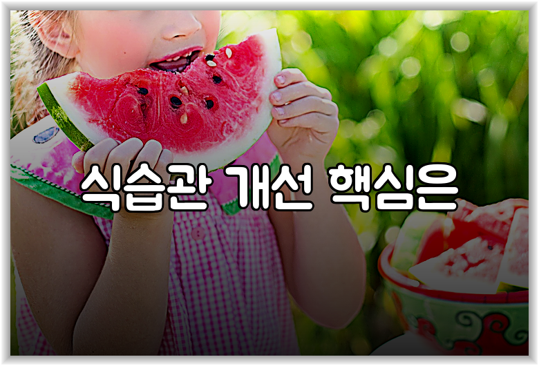 식습관 개선 핵심은