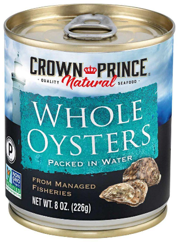 Crown Prince Boiled Whole Oysters - 8 oz