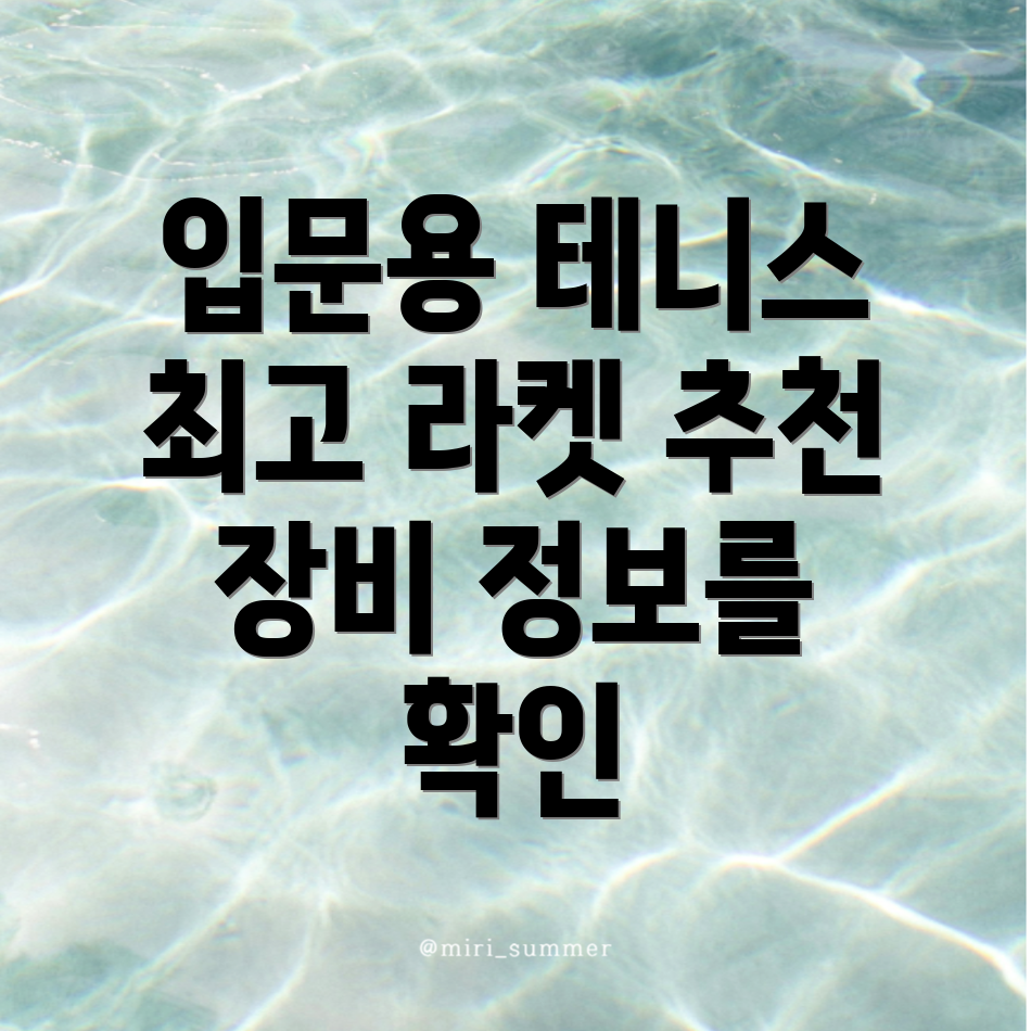 입문용 테니스 라켓