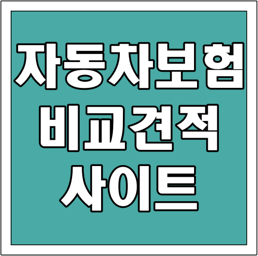 자동차보험 비교견적 사이트 글씨 썸네일