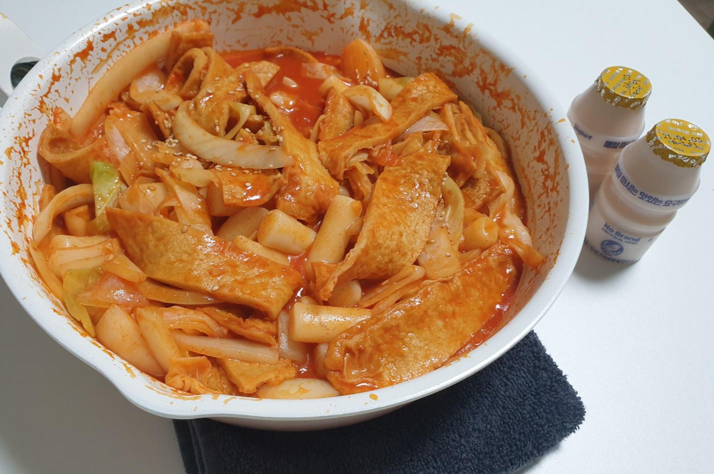  [도전 레시피] 경주 미정당 참쌀 떡볶이 떡으로 만들어 본 간편 매운 간식 쌀떡볶이(Feat.냉동 부산 어묵)