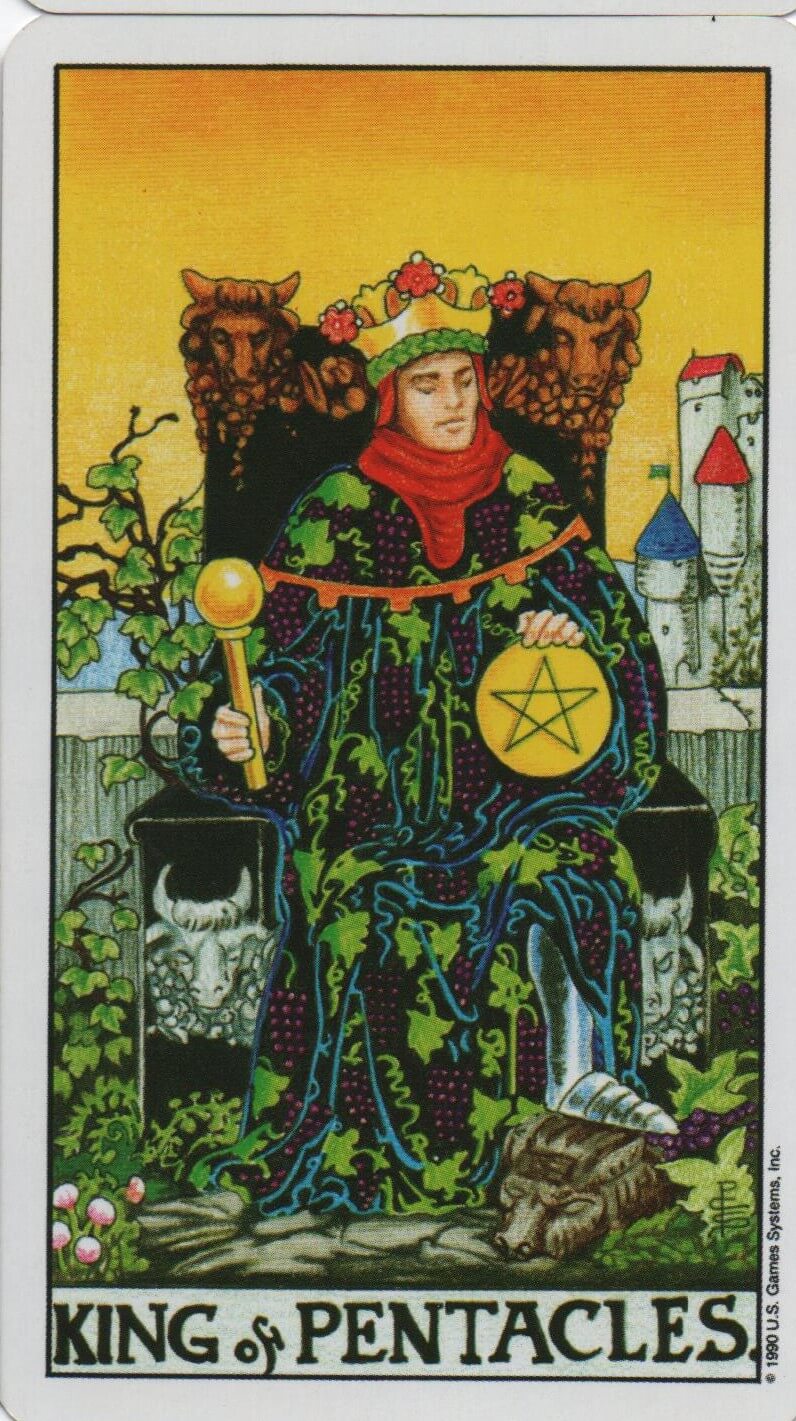  [타로 마이너카드] King of Pentacles 펜타클 킹 카드 정방향/ 역방향 뜻, 의미, 상징