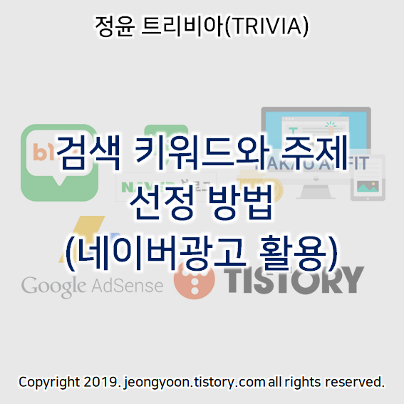  검색 키워드와 주제 선정 방법(네이버광고 활용)