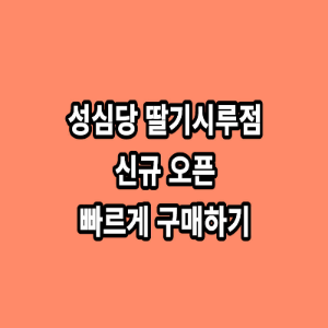 성심당-딸기시루점-신규-오픈-빠르게-구매하기