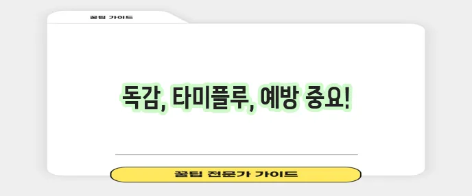 타미플루 효과와 복용법 그리고 독감 예방이 중요합니다