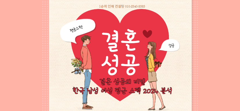  결혼 성공의 비밀: 한국 남성 평균 스펙 2024 분석