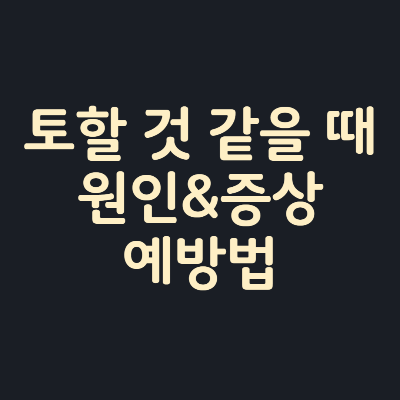 토할 것 같을 때-원인-증상-예방법