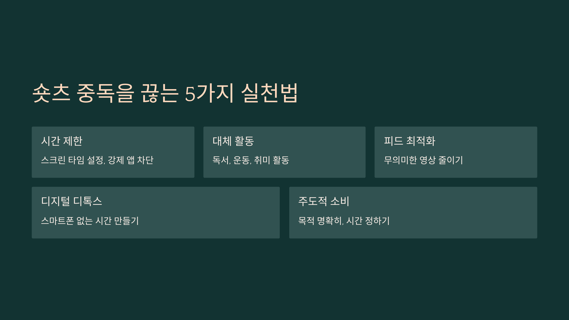 4. 숏츠 중독을 끊는 5가지 실천법