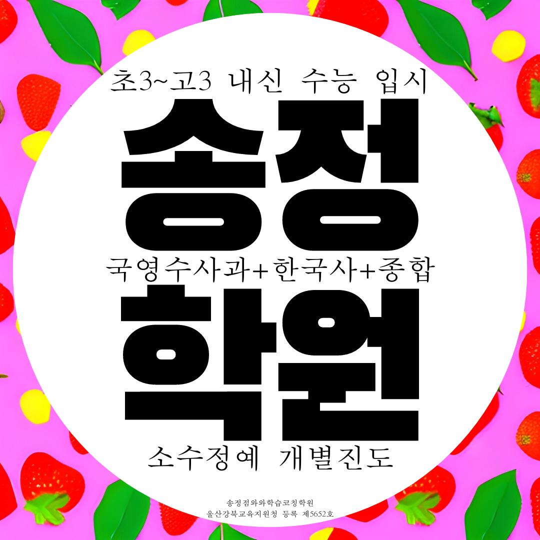  울산 송정동 와와학습코칭센터 송정점 전과목 종합학원 국영수 사탐 과탐