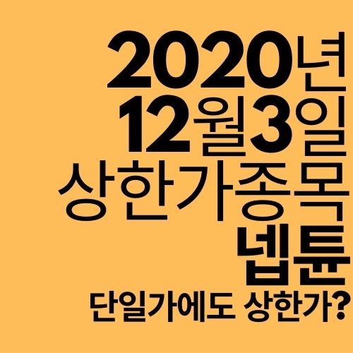  [상한가 종목] 넵튠 (왜 2연상까지 갔을까~?)