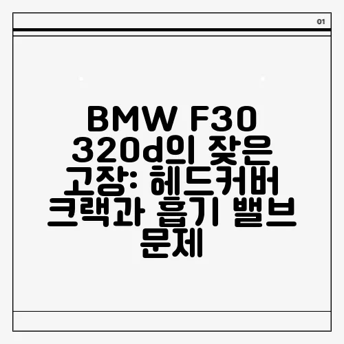 BMW F30 320d의 잦은 고장: 헤드커버 크랙과 흡기 밸브 문제