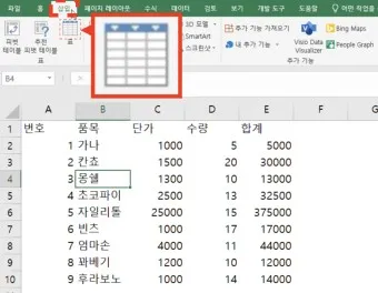 엑셀 표만들기 _26