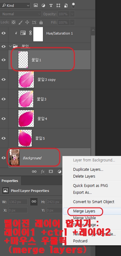 포토샵레이어합치기6