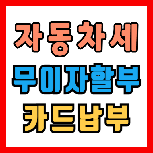 자동차세 무이자할부 카드