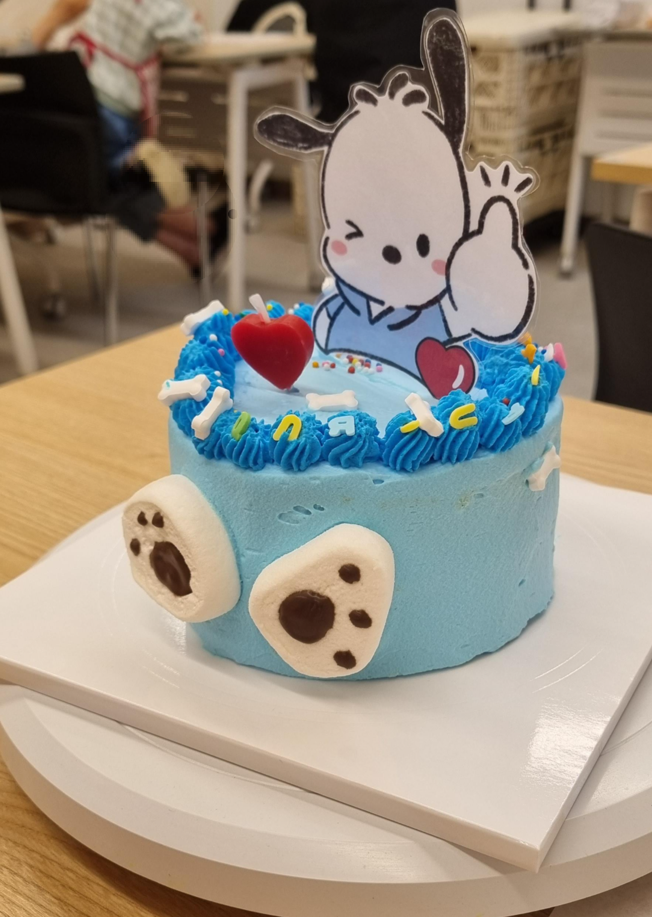 포차코 케이크 완성