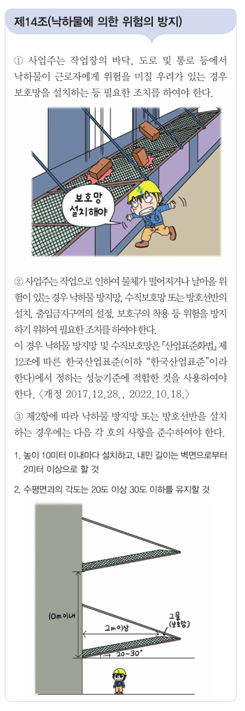 낙하물위험